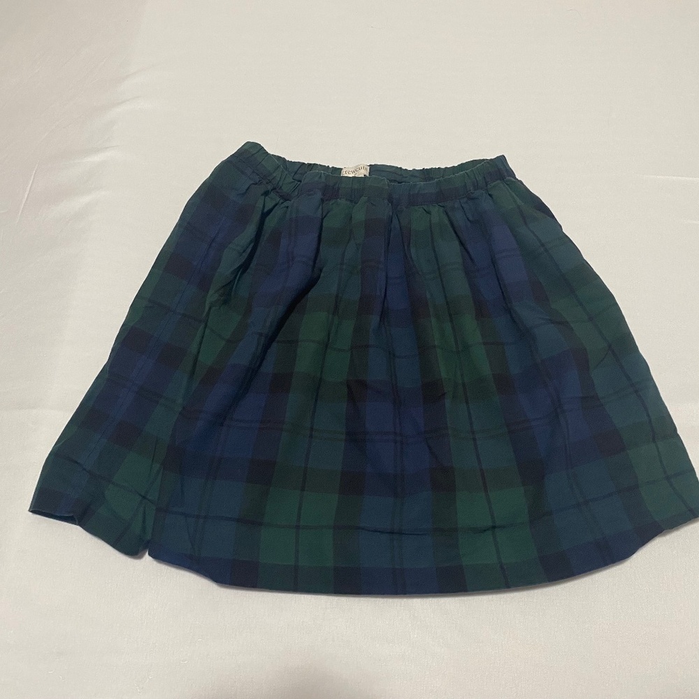 Girls crewcuts Plaid Pull-On Skirt - Green & Navy Blue - Size 8 - Classic Style
